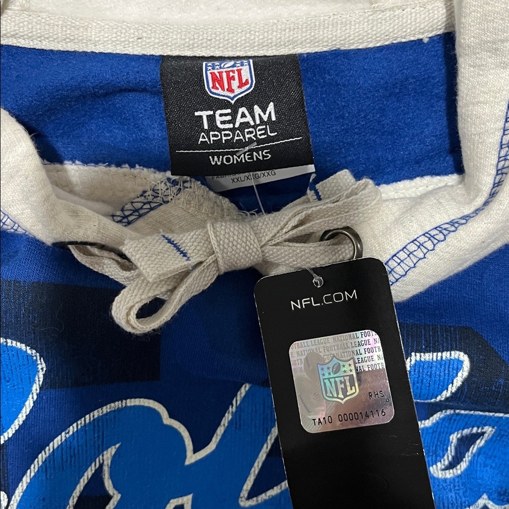 NFL Colts Blue and heather gray women's Hoodie size XXL NWT - Picture 5 of 8